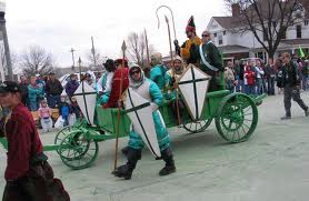 St. Patrick and his minions arrive at the Rolla St. Patrick's Day parade
